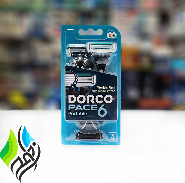 تیغ اصلاح مردانه مدل PACE6 SXA100F دورکو 3 عددی / Dorco Pace 6 Protabler