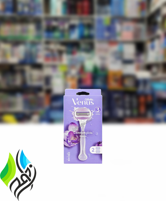 خود تراش ۳ تیغه ونوس ژیلت مدل Comfortglide با یک تیغ یدک