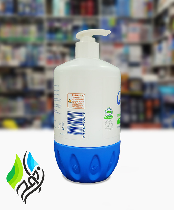 کرم مرطوب کننده پمپی QV برای پوستهای حساس، وزن 500 گرم جنس اصلی