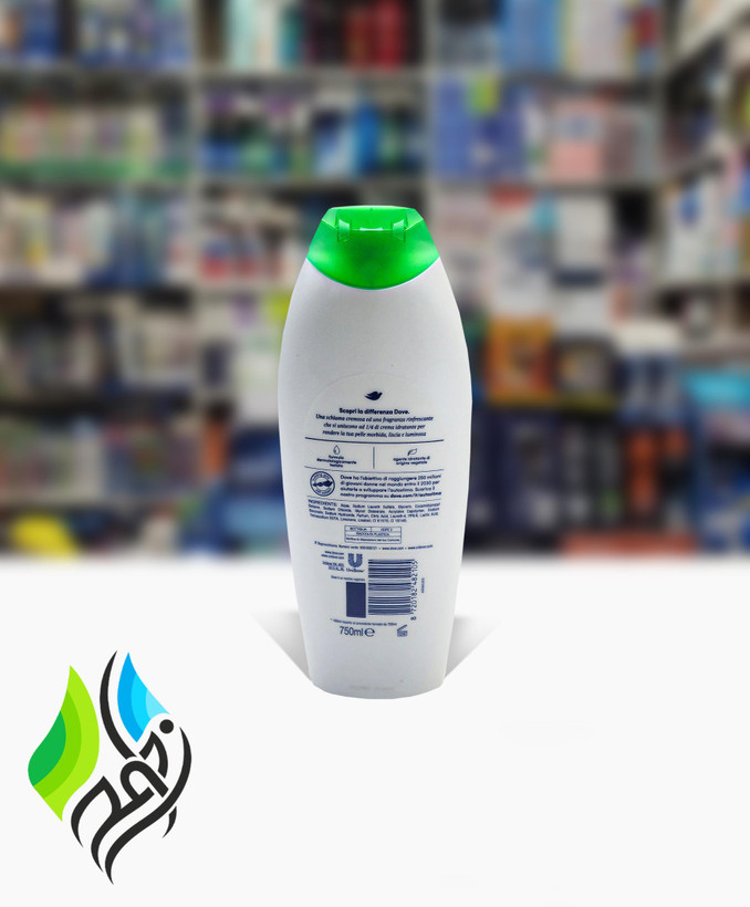شامپو بدن و ژل حمام مرطوب کننده داوو/Dove خیار و چای سبز ۷۵۰ میل