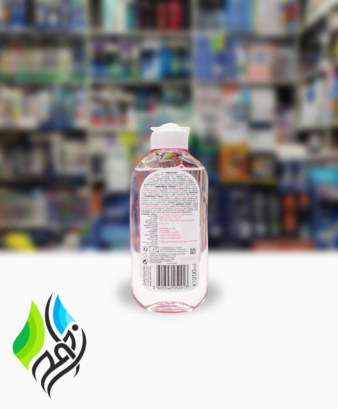 تونر گارنیر / Garnier پاک کننده و تسکین دهنده پوست حاوی عصاره گلاب 200 میل
