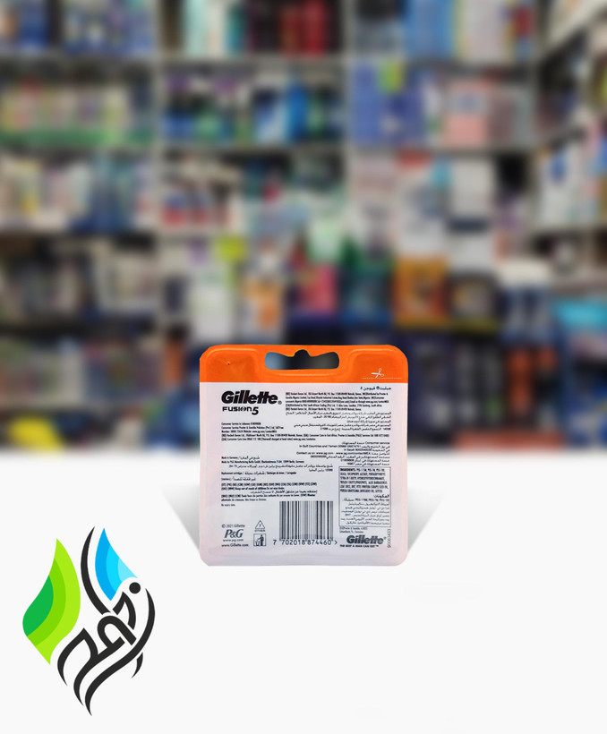 تیغ یدک 5 لبه ژیلت مدل FUSION بسته 4 عددی اصل آلمان انگلیسی نویس تلقی