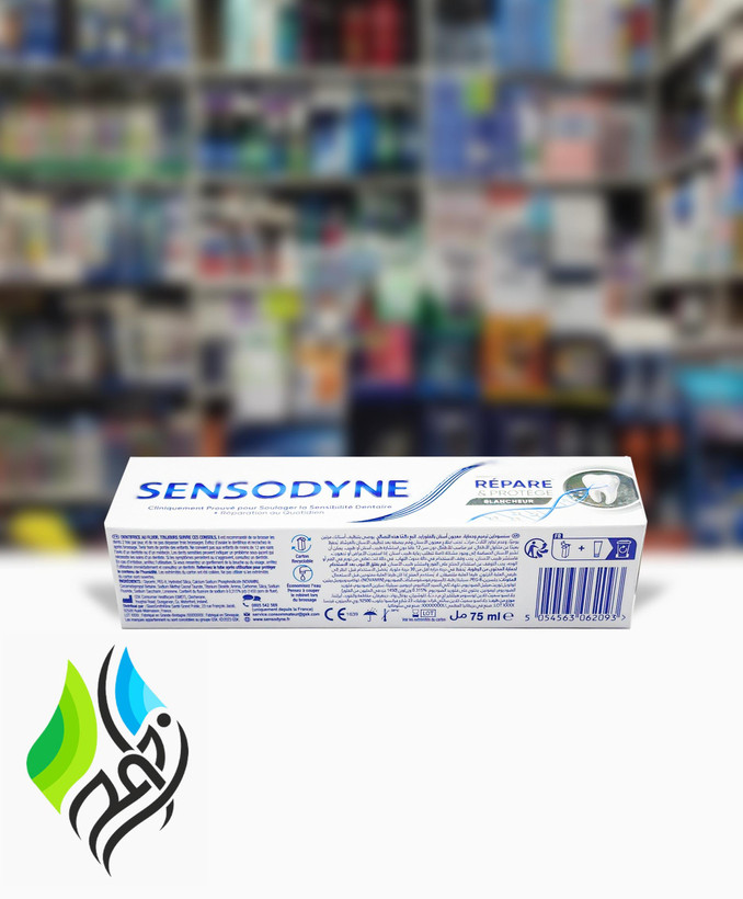 خمیر دندان سنسوداین/Sensodyne سفید کننده مدل Repare & Protege Blancheur حجم 75 میل تاریخ انقضا ۲۰۲۵/۷