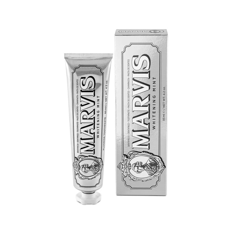 خمیر دندان سفید کننده مارویس MARVIS مدل WHITENING MINT حجم85ml ایتالیا اورجینال