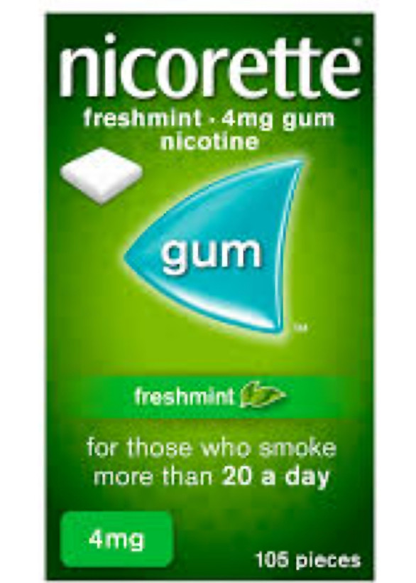آدامس ترک سیگار برند nicorette مدل ۴mg نعناع