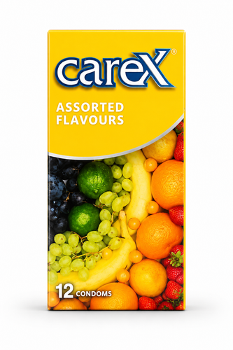 کاندوم طعمدار Carex مدل Assorted Flavours | بسته ۱۲ عددی