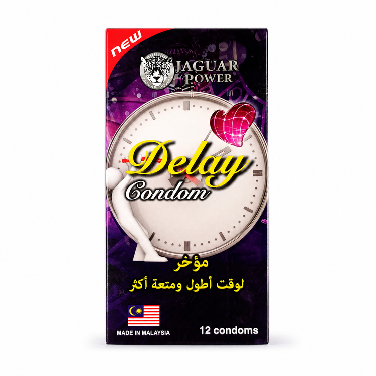 کاندوم تأخیری جگوار پاور مدل Delay بسته ۱۲ عددی - افزایش زمان رابطه