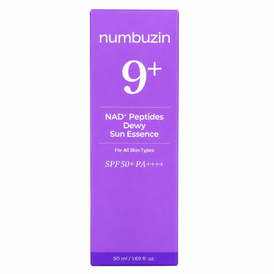 ضد آفتاب نامبوزین شماره +9 | حاوی NAD+ و پپتاید، مدل Dewy Sun Essence، اس پی اف 50
