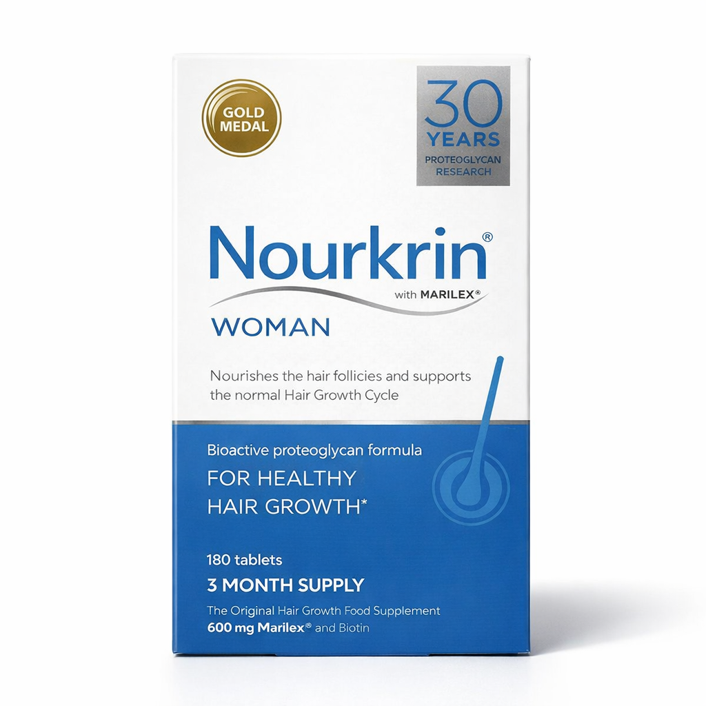 قرص مکمل تقویت رشد مو نورکرین وومن Nourkrin Woman بسته 180 عددی