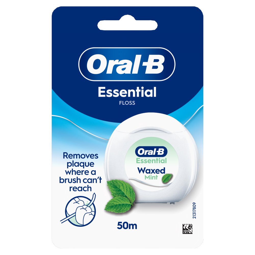 نخ دندان اورال بی مدل Essential Waxed Mint طول 50 متر